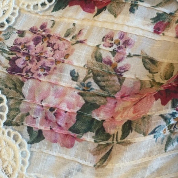 Zimmermann Cream Floral Honor Pin-tuck Paneled Midi Dress Sz 1 - Picture 3 of 7